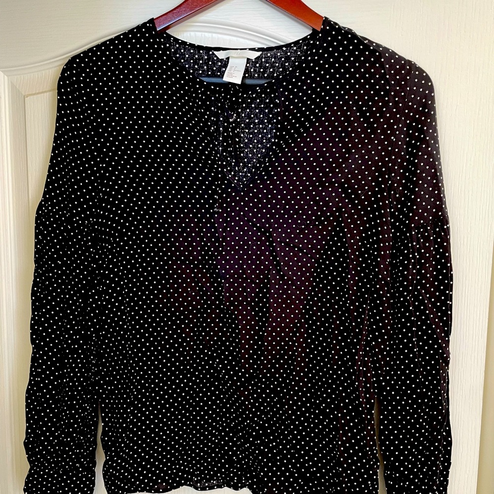 Womens polka dot blouse